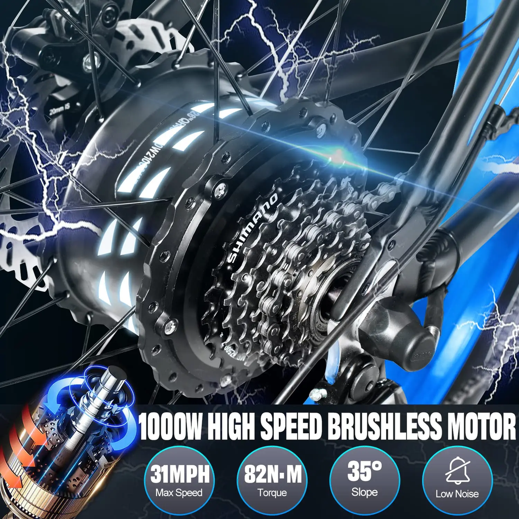 Electric Fat Tyre Bike – Removable 48V 17.5Ah Battery, Up to 56 km/h